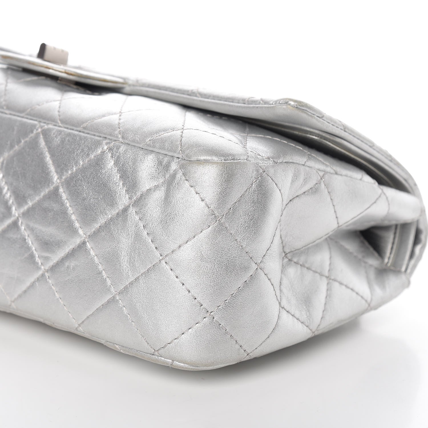 Chanel Metallic Lambskin Quilted 2.55 Reissue 227 Flap Silver 7 of 10
