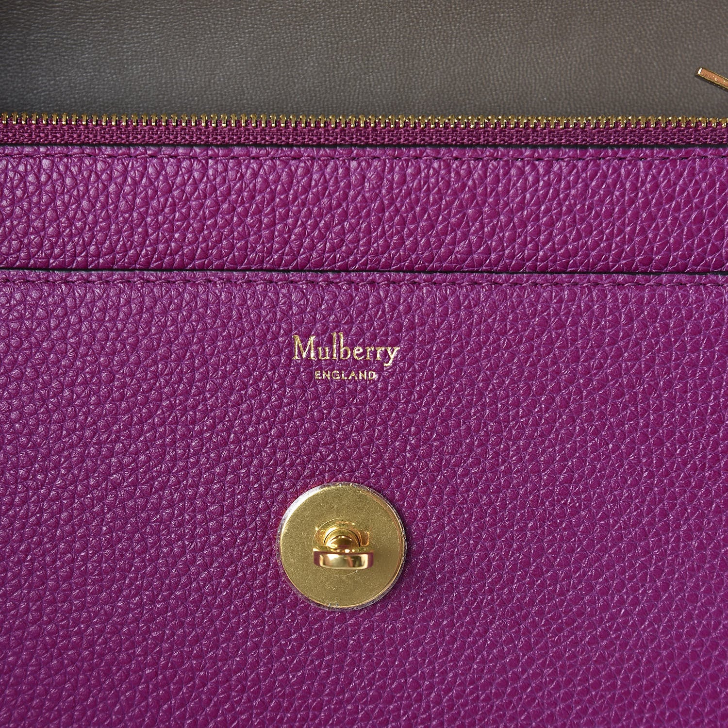 Mulberry Small Classic Grain Calfskin Small Darley Violet 6 of 9