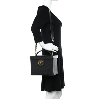 Chanel Caviar Vanity Train Case Black 2 of 14