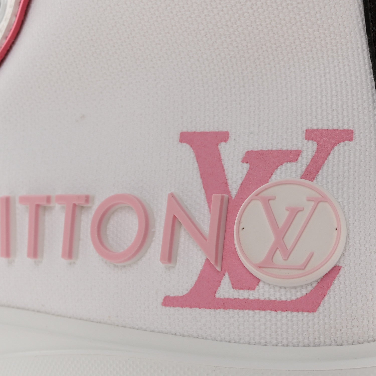 Louis Vuitton Canvas Monogram LV Squad Sneaker Boots 36.5 White