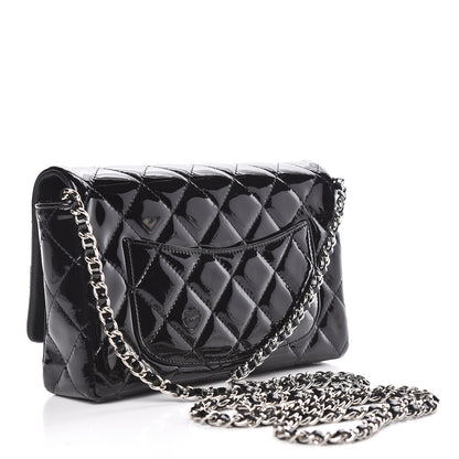 Chanel Patent Quilted Brilliant Wallet On Chain WOC Black 3 of 12