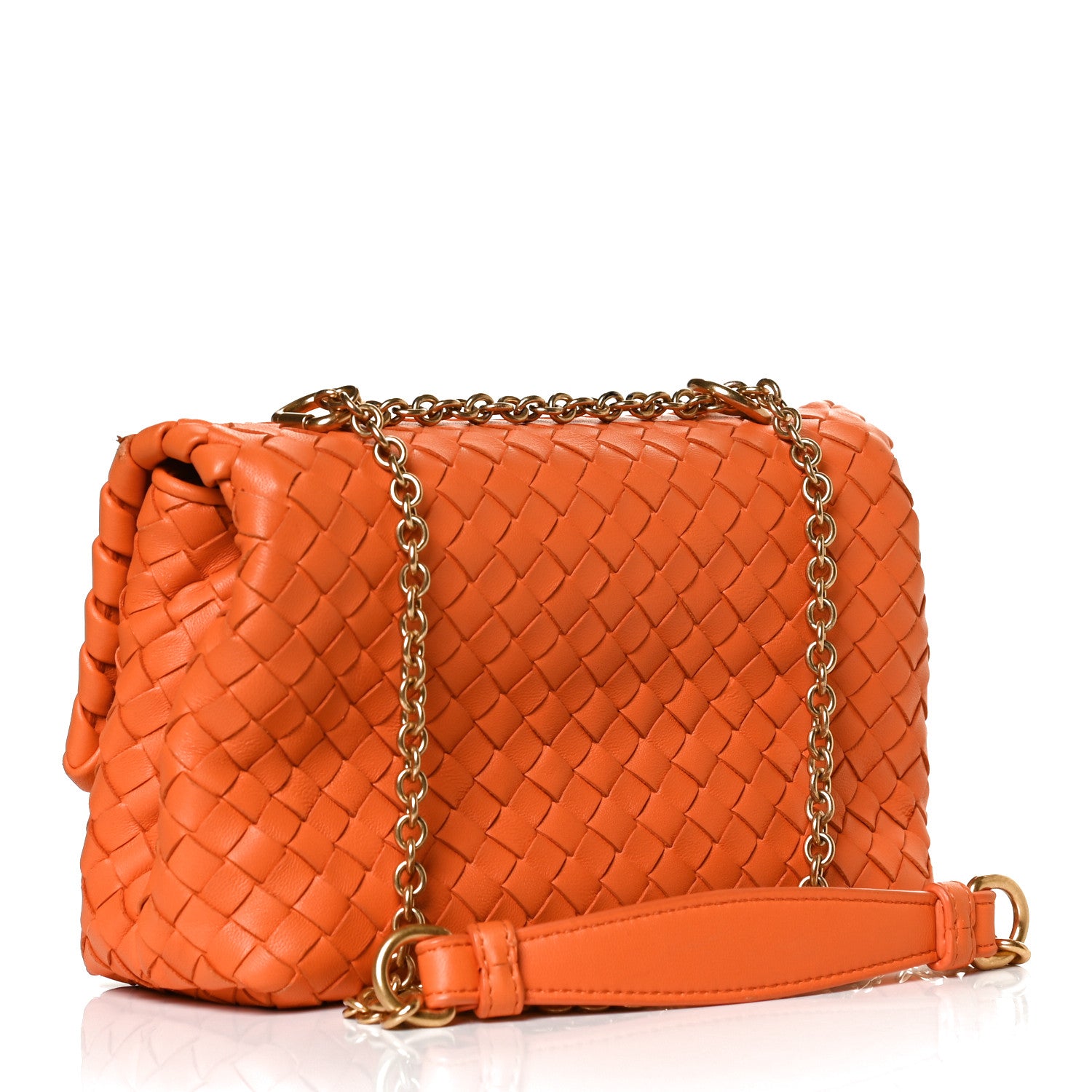 Bottega Veneta Nappa Intrecciato Small Olimpia Bag Orange 2 of 9