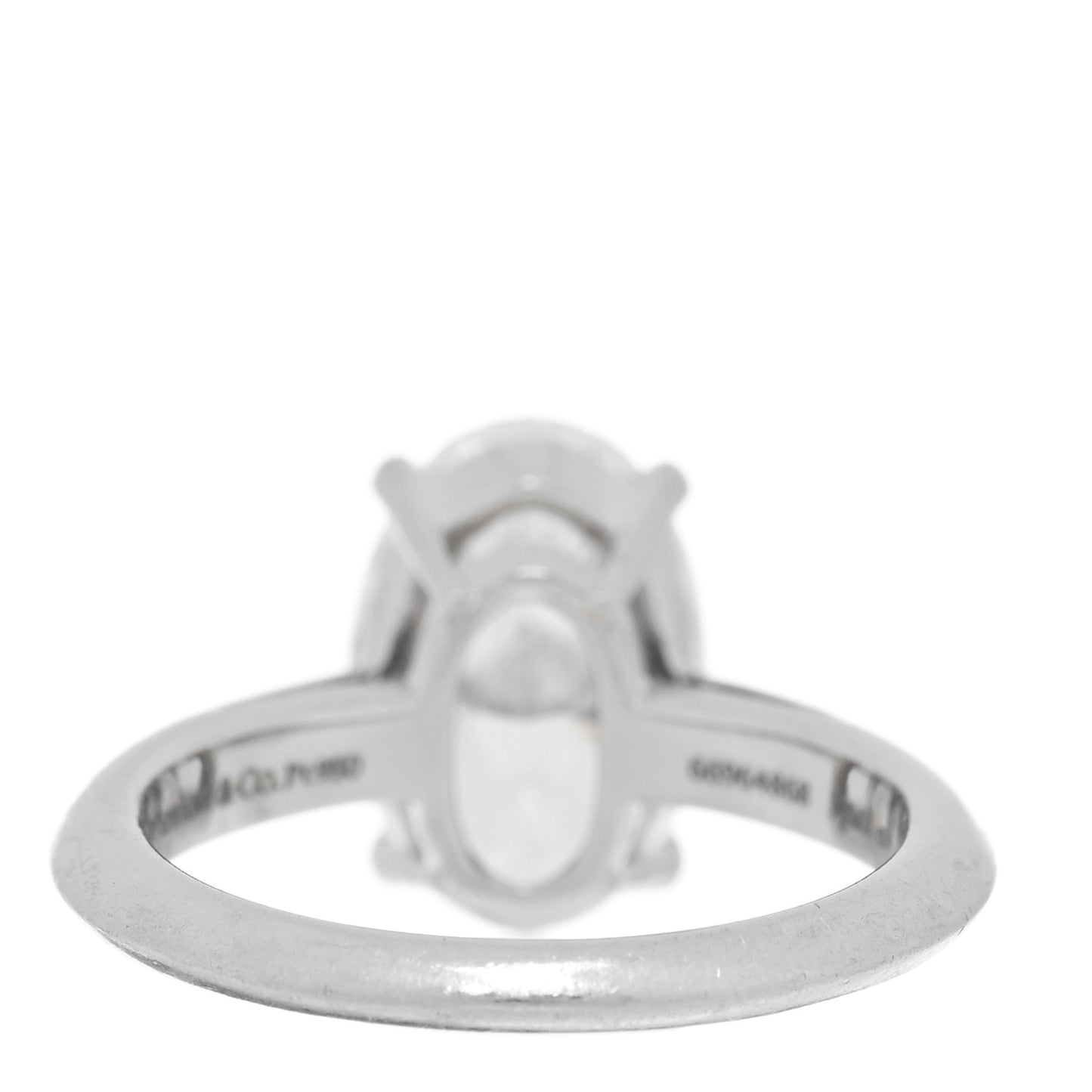 Platinum Diamond 3.01ct Oval Cut Solitaire Engagement Ring 51 5.75
