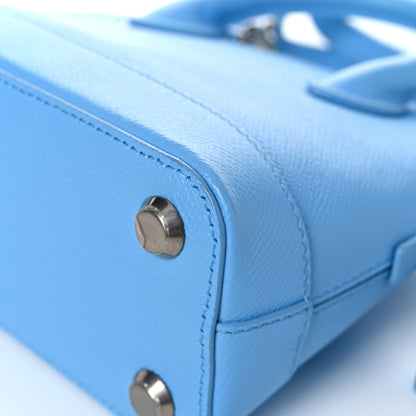 Balenciaga Signature Grained Calfskin Logo XXS Ville Top Handle Bag Baby Blue Black 10 of 20