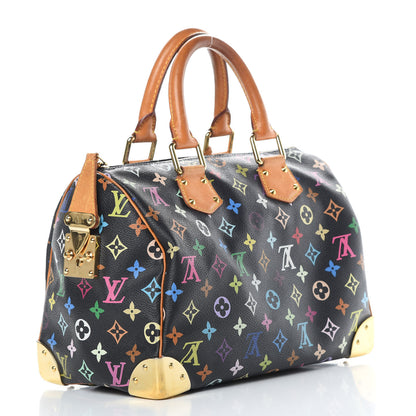 Louis Vuitton Monogram Multicolor Speedy 30 Black 3 of 20