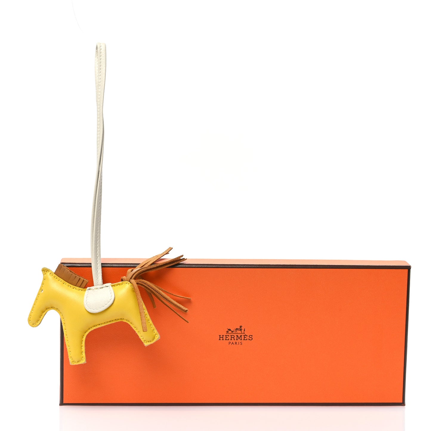 Milo Lambskin Grigri Rodeo Horse Bag Charm PM Lime Sesame Craie