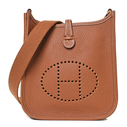 Hermes Taurillon Clemence Evelyne TPM Gold 1 of 9