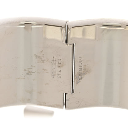 Hermes Enamel Extra Wide Clic Clac H Bracelet PM Bleu Glacier 4 of 5