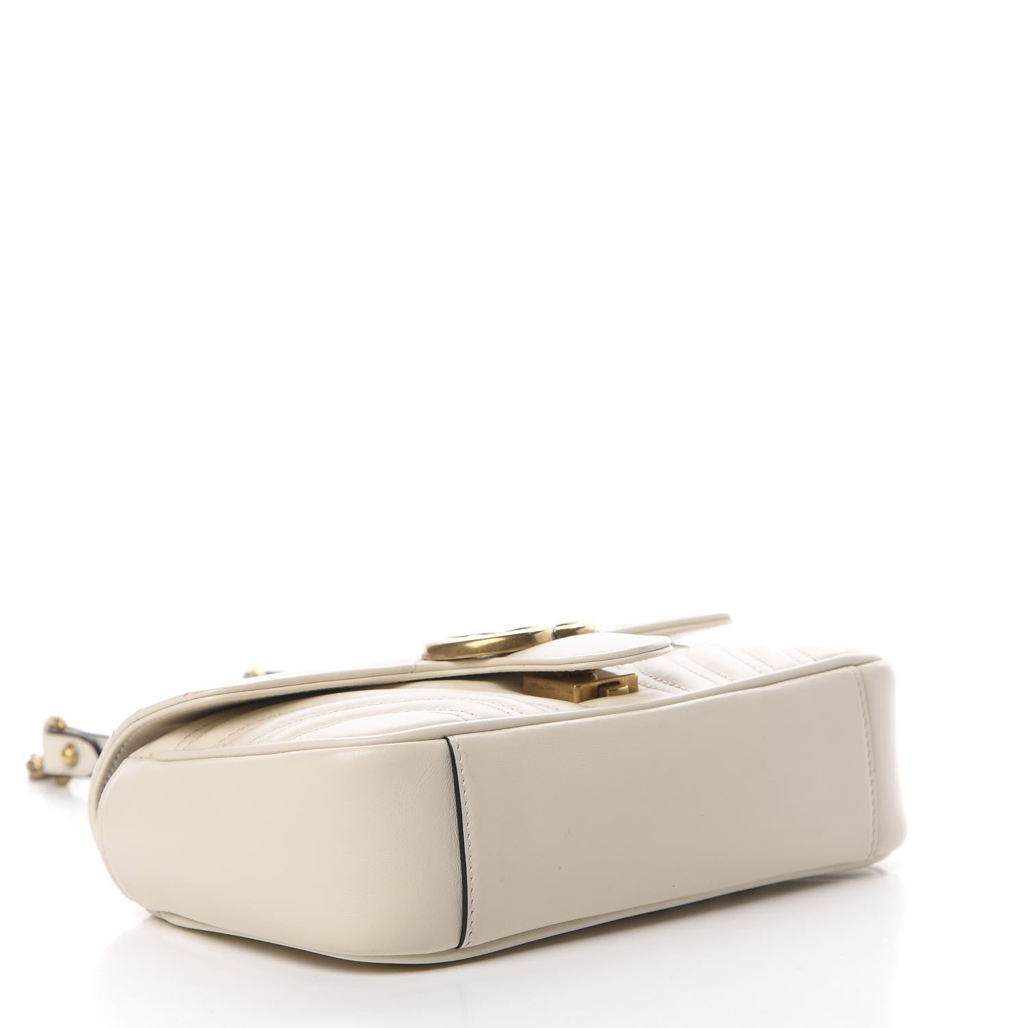Gucci Calfskin Matelasse Mini GG Marmont Shoulder Bag White 4 of 10