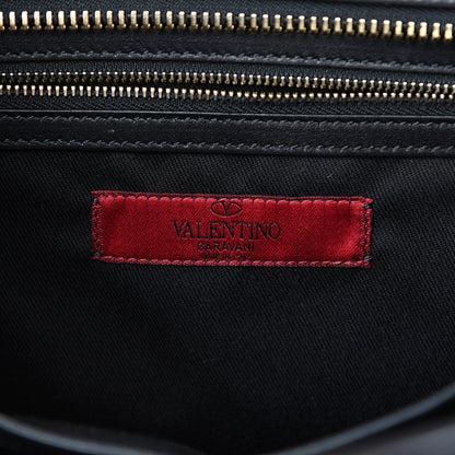Valentino Garavani Vitello Rockstud Double Handle Tote Black 5 of 11