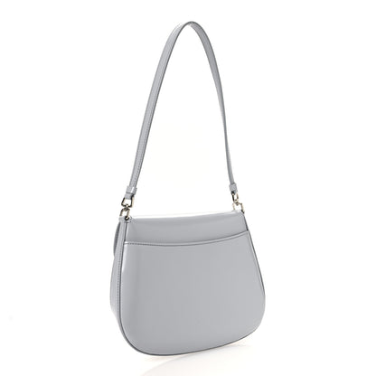Prada Spazzolato Cleo Flap Shoulder Bag Fiordaliso 3 of 10