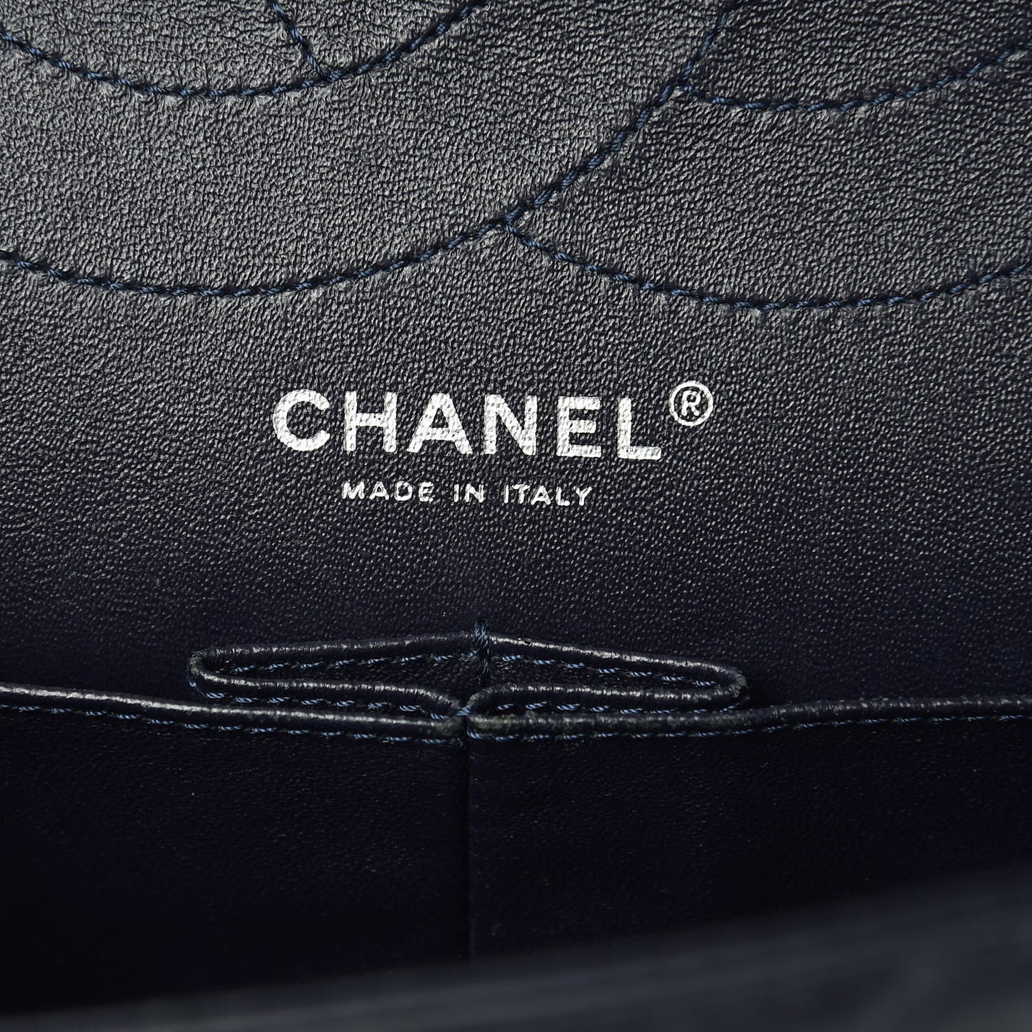 Aged Calfskin Quilted 2.55 Reissue 227 Flap Navy Blue