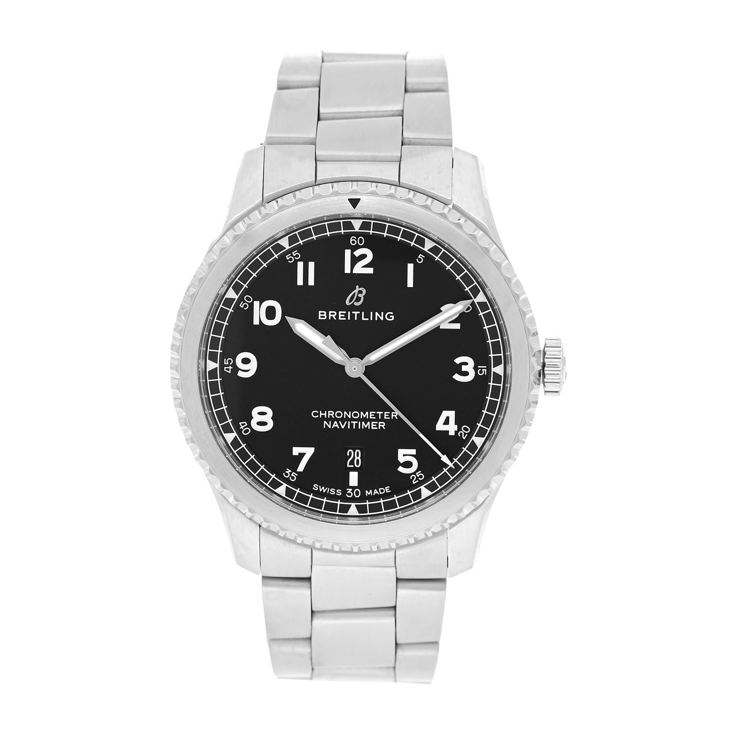 Breitling Stainless Steel 42mm Navitimer 8 Automatic Watch Black A17314 1 of 5