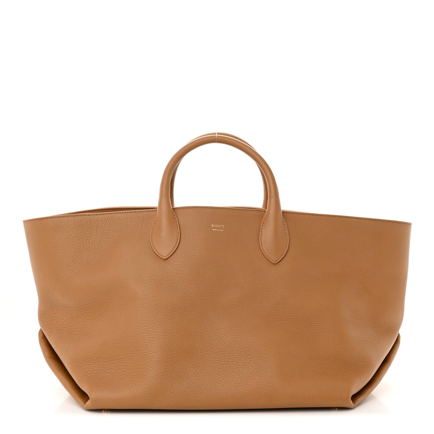 Pebbled Calfskin Medium Amelia Tote Nougat