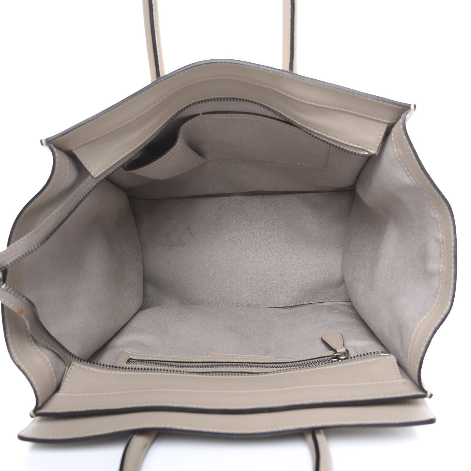 Celine Drummed Calfskin Mini Luggage Dune 5 of 18