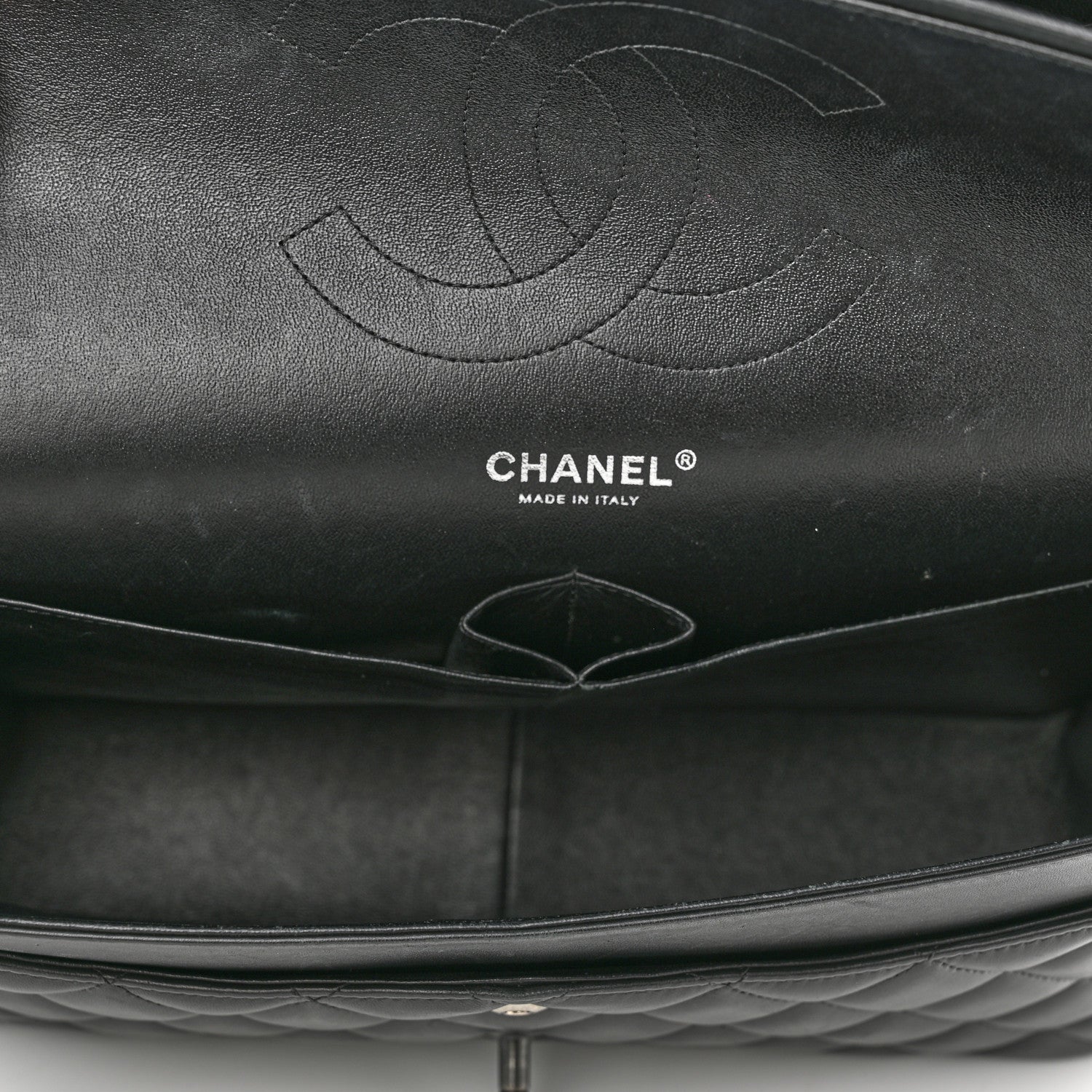 Chanel Lambskin Quilted Jumbo Double Flap So Black 5 of 10