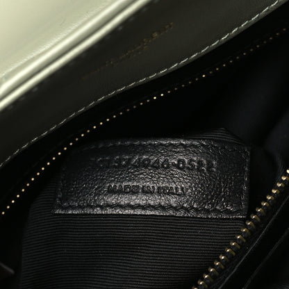 Saint Laurent Calfskin Y Quilted Monogram Medium Loulou Chain Satchel Light Sage 7 of 9