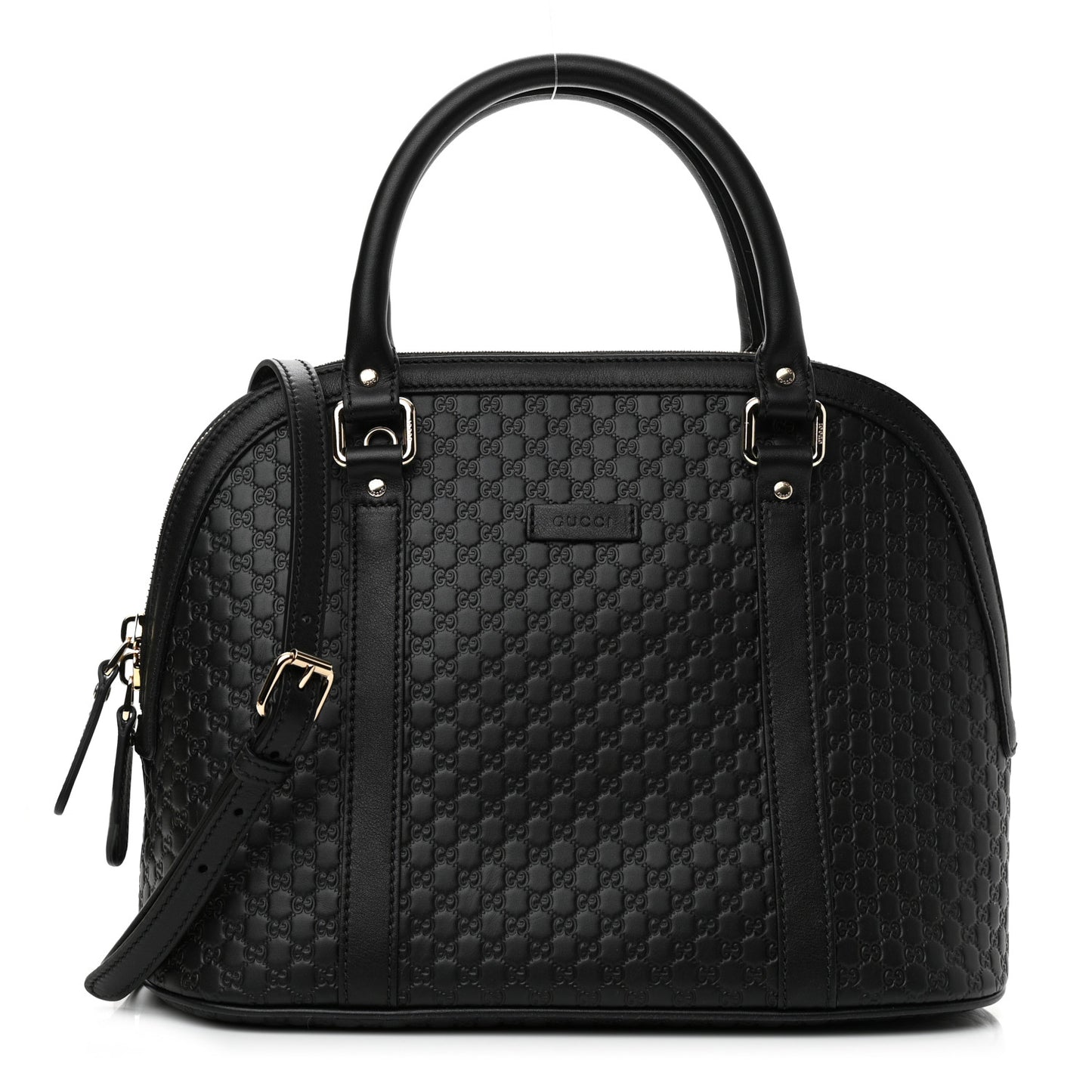 Microguccissima Medium Dome Bag Black