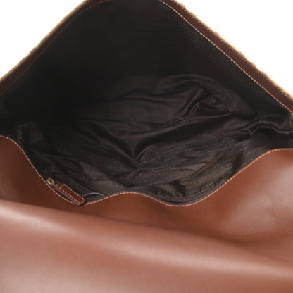 Burberry Haymarket Check Messenger Bag Brown 5 of 17