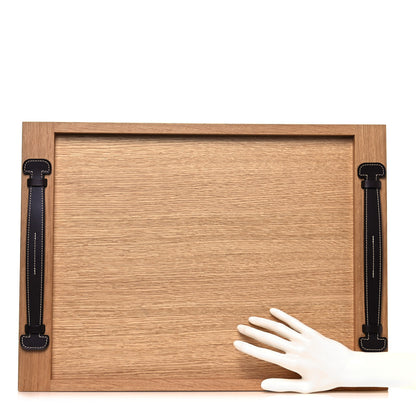 Hermes Natural Oak Wood Hunter Cowhide Medium Etriviere Tray Natural Ebene 2 of 7