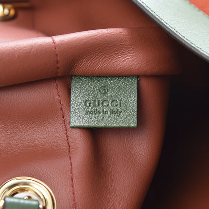 Gucci Suede Calfskin Large Rajah Chain Tote Brown Green 7 of 15