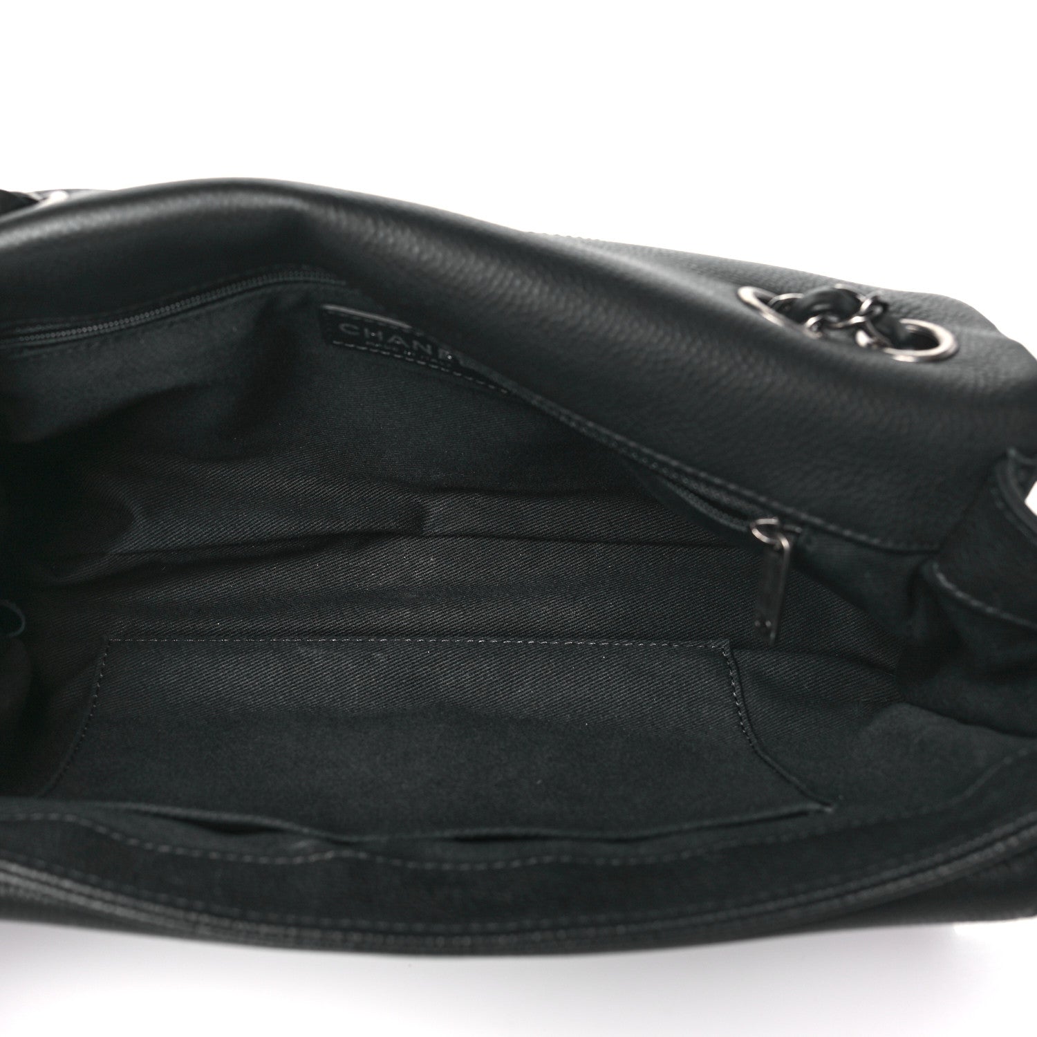 Chanel Caviar Quilted Large Now and Forever Flap Black 5 of 10