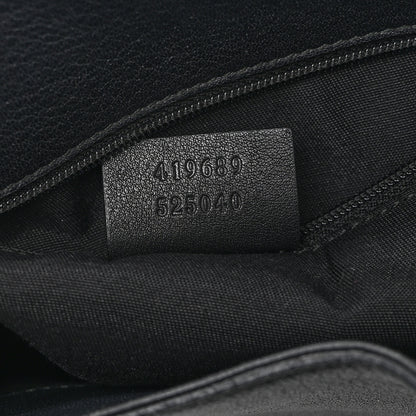 Gucci Calfskin Medium Braided Handle Gifford Tote Black 7 of 10