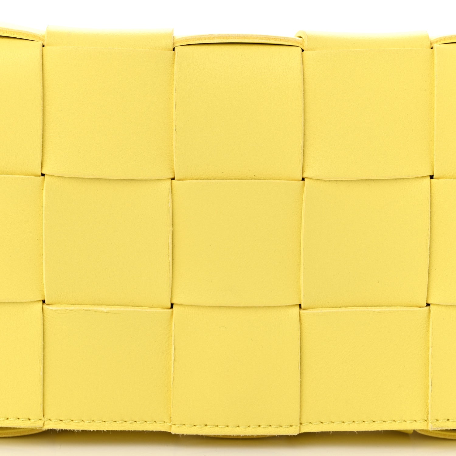 Bottega Veneta Lambskin Maxi Intrecciato Small Cassette Crossbody Bag Lemonade 8 of 10