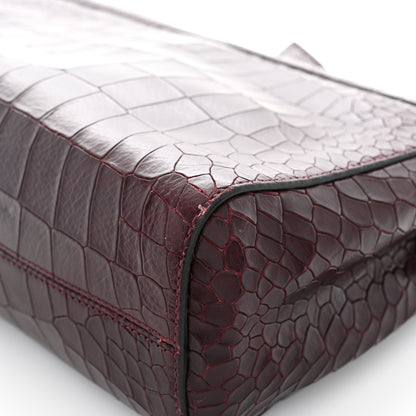 Mulberry Nappa Crocodile Embossed Medium Lily Flap Oxblood 11 of 11