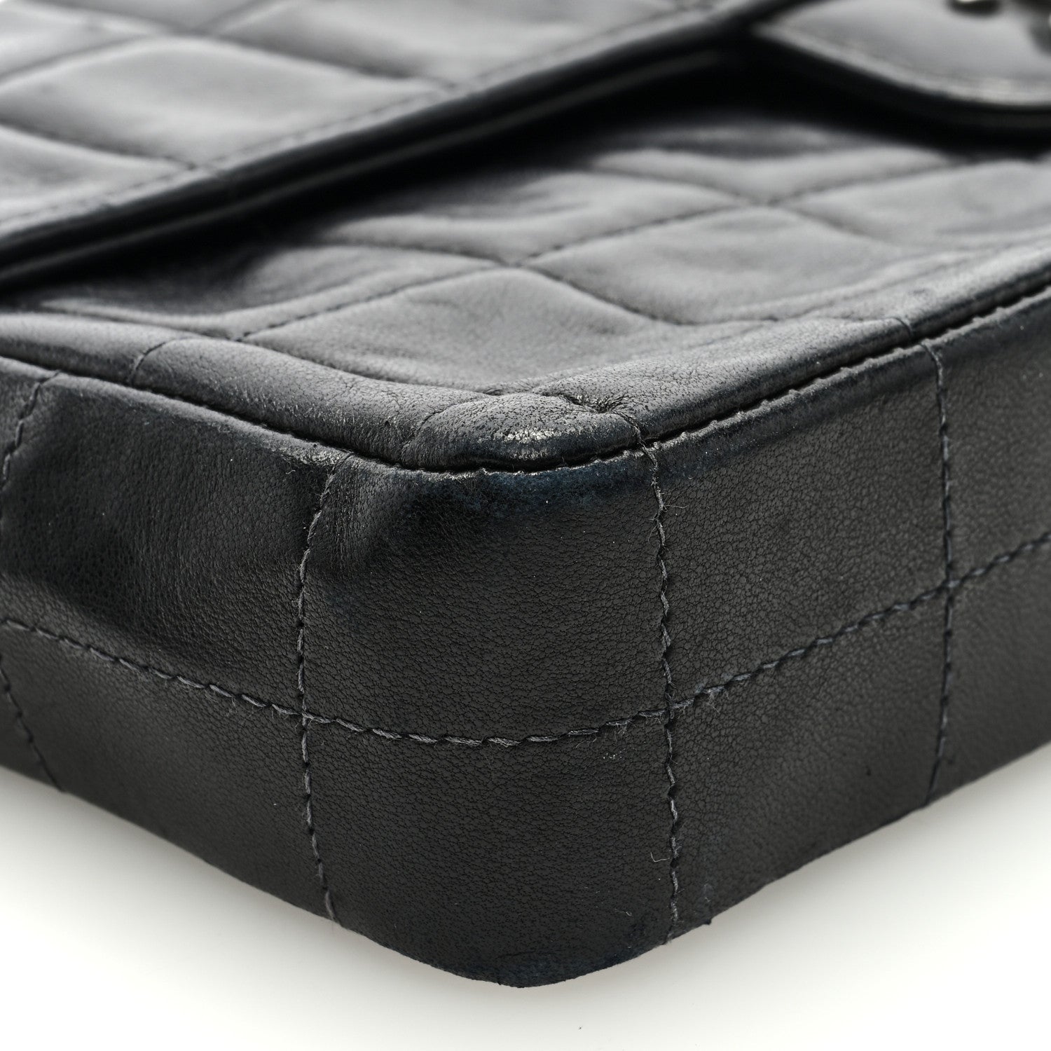 Chanel Lambskin East West Chocolate Bar Flap Black 5 of 9