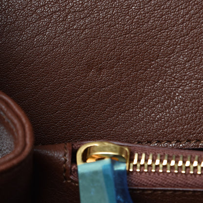 Saint Laurent Sheepskin Matelasse Chevron Monogram Large College Satchel Brandy Old 11 of 12
