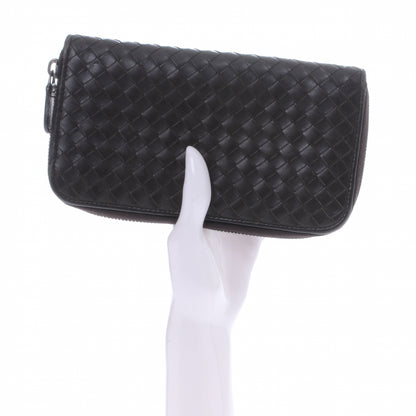Bottega Veneta Nappa Intrecciato Zip Around Wallet Ebano 2 of 8