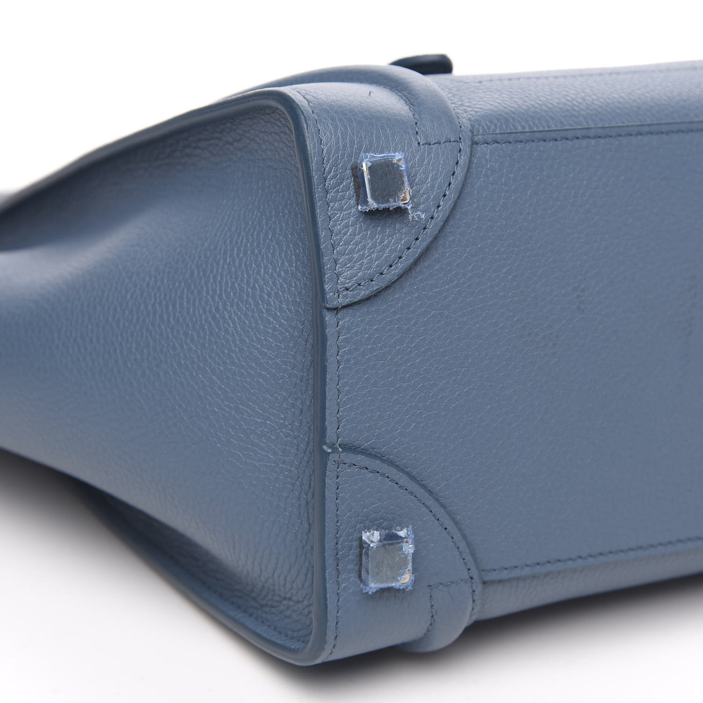 Drummed Calfskin Micro Luggage Slate