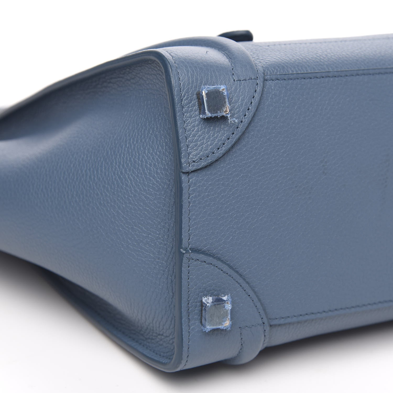 Celine Drummed Calfskin Micro Luggage Slate 8 of 10