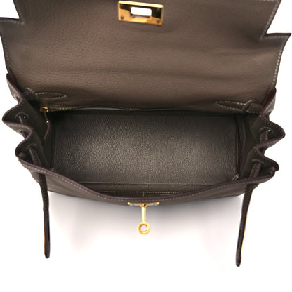 Hermes Togo Kelly Retourne 28 Etoupe 15 of 40
