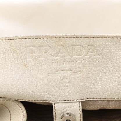 Prada Vitello Daino Hobo Bianco 6 of 12