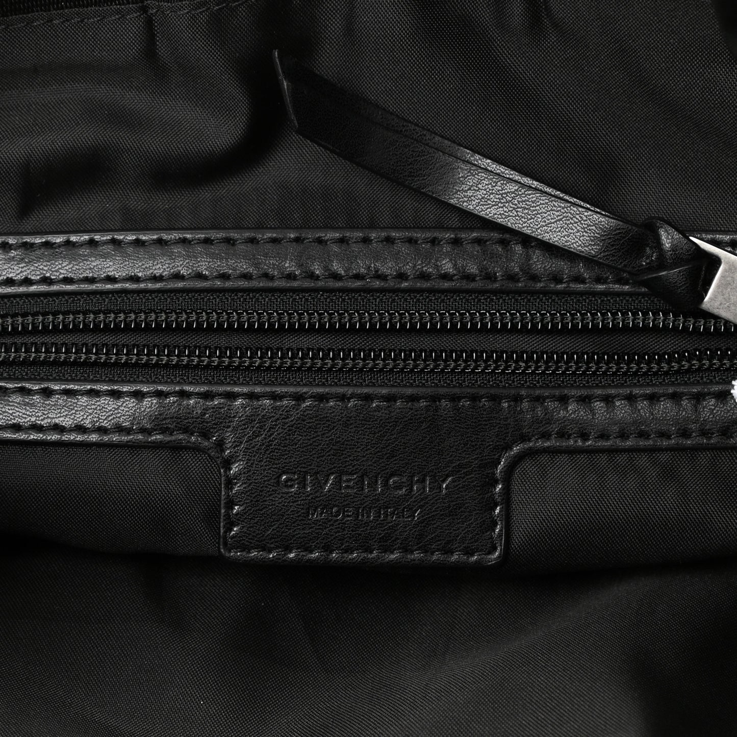 Calfskin MC3 Drawstring Backpack Bag Black Gold