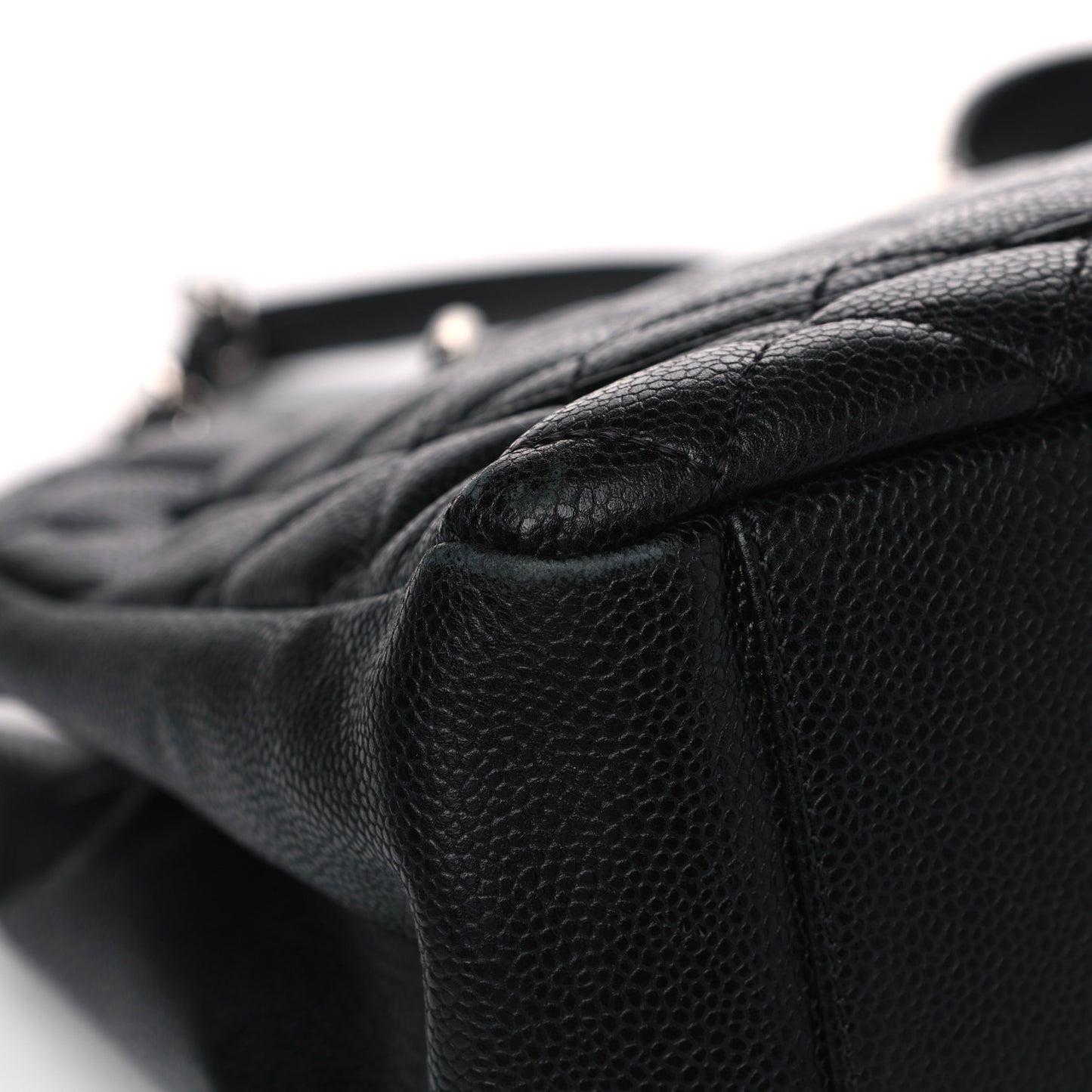 Caviar Quilted Grand Shopping Tote GST Black