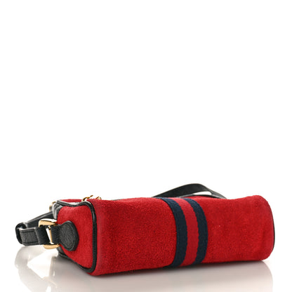 Gucci Suede Patent Web Mini Ophidia Shoulder Bag Hibiscus Red Black 4 of 9