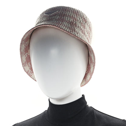 Prada Yarn Raffia Effect Crochet Triangle Bucket Hat S Alabastro 2 of 8