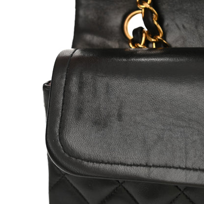 Chanel Lambskin Quilted Medium Double Flap Black 11 of 15