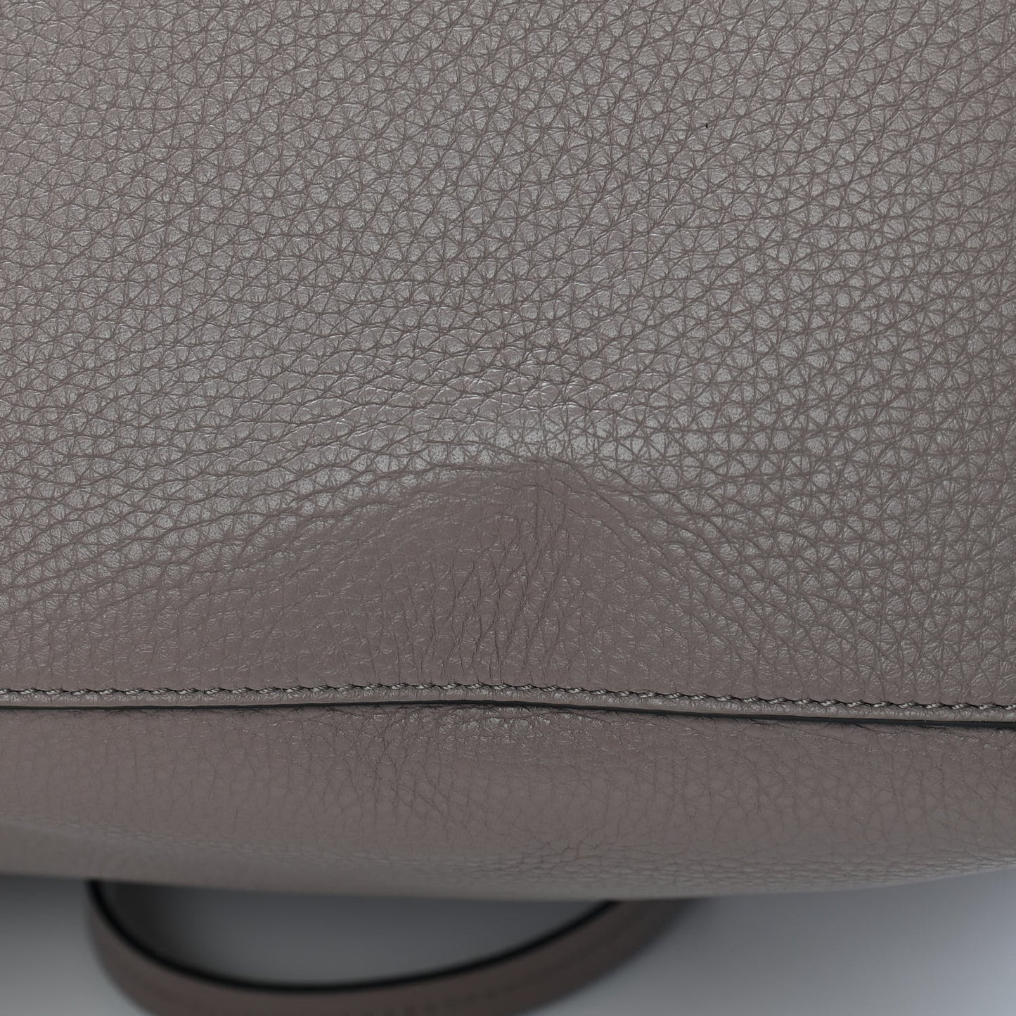 Grained Calfskin Rockstud Shoulder Tote Clay