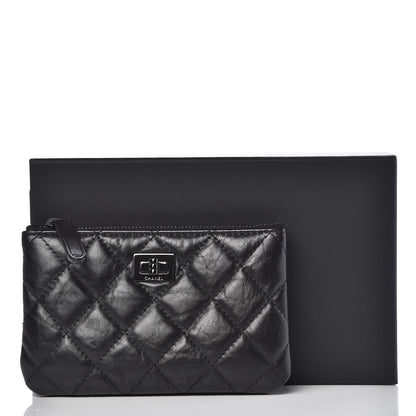 Chanel Aged Calfskin Quilted Small Reissue Cosmetic Case So Black 8 of 8