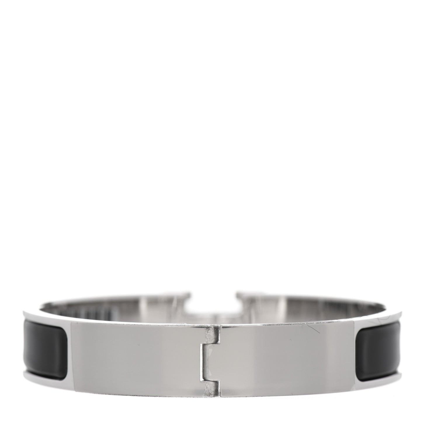 Enamel Narrow Clic Clac H Bracelet GM Black