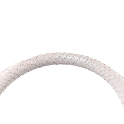 Balenciaga Calfskin Snake Embossed Small Hourglass Top Handle Bag White 12 of 14