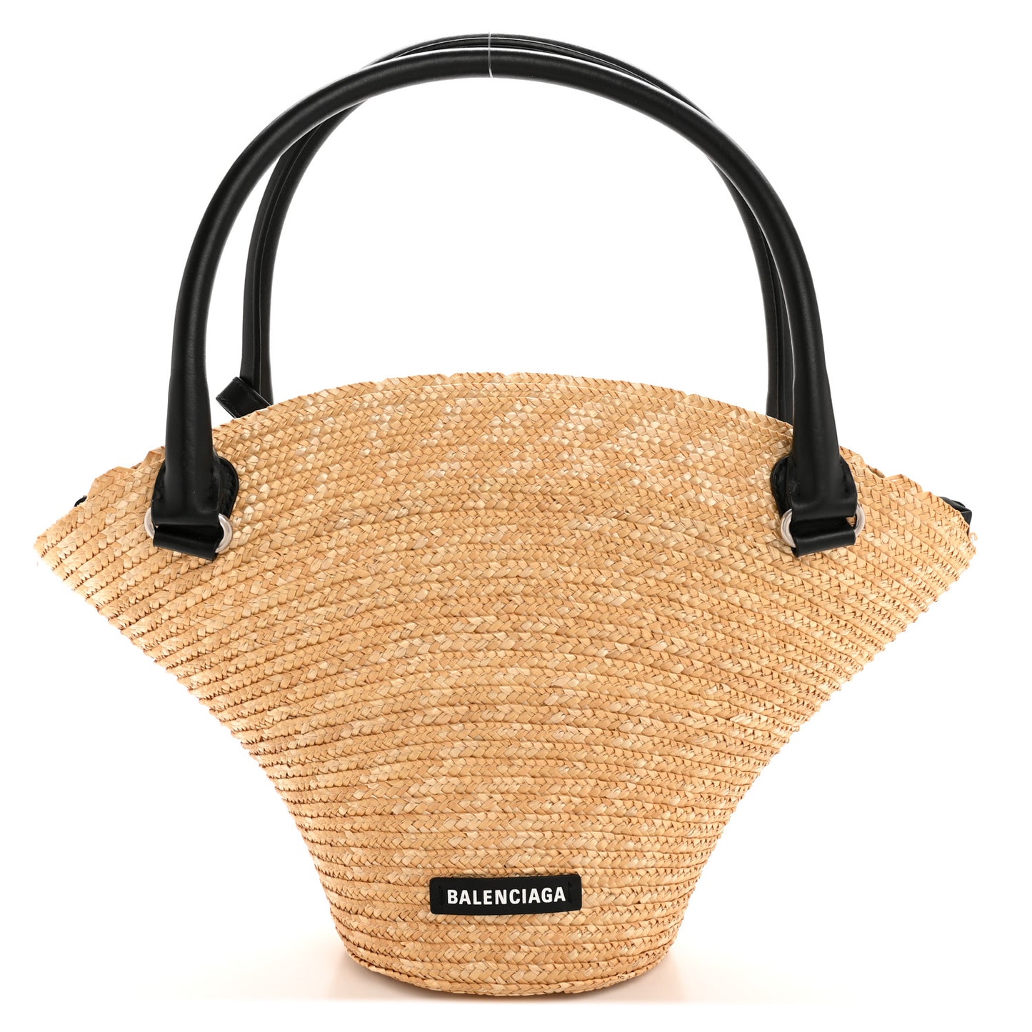 Raffia Woven Medium Basket Tote Natural