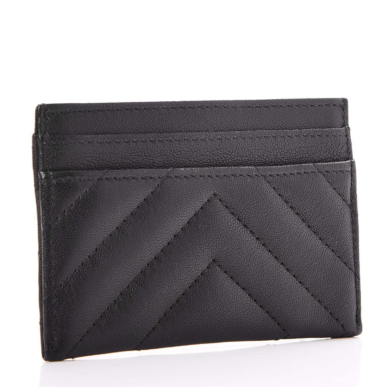 Chanel Sheepskin Chevron Quilted Reissue Card Holder So Black 3 of 9