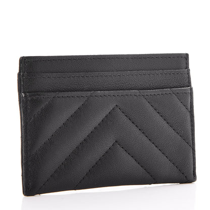 Chanel Sheepskin Chevron Quilted Reissue Card Holder So Black 3 of 9