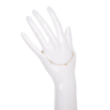 Tiffany 18K Yellow Gold Diamond .40ctw Elsa Peretti Diamonds by the Yard Station Bracelet 2 of 5