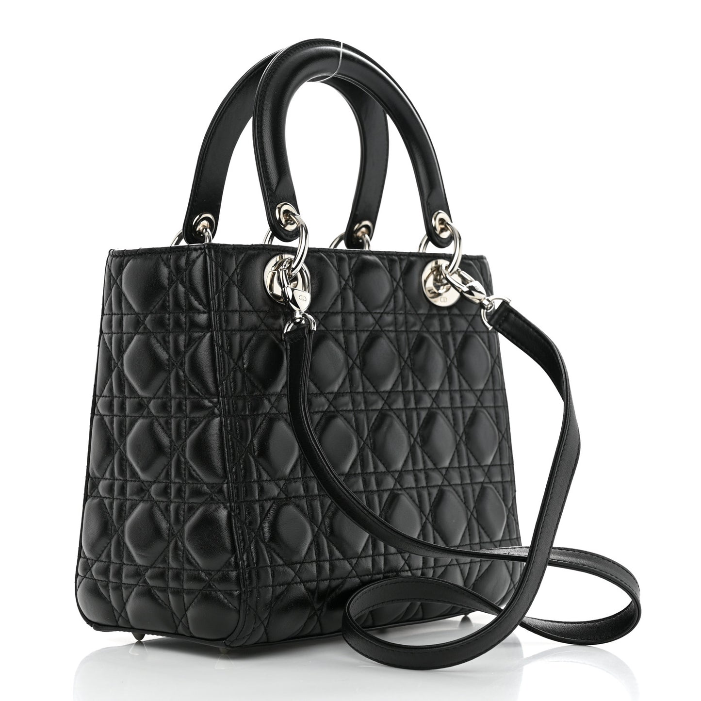 Lambskin Cannage Medium Lady Dior Black